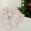 Christmas Cushion Soft Lollipop Shape Plush Cushion Comfortable Candy Cane Pillow For Chair Sofa Bedroom Living Room Dorm