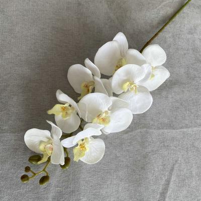 8-Head Arrangement Artificial Butterfly Orchid Velvet Texture Flower Arrangement Fake Phalaenopsis Artificial Material