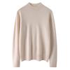 Lekasha Women's Cashmere Goat Wool Twelve-Needle Half-High Collar Sweater - Autumn/Winter Base Layer