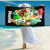 Personalized customized proof beach towel with Animal Crossing  pattern - soft, absorbent, quick-drying, perfect swimming, camping&bathing