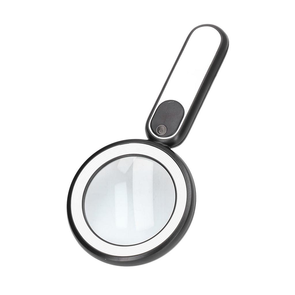 Handlupe 20X Optische Lupe mit 21 LED-Leuchten USB-Aufladung Touch