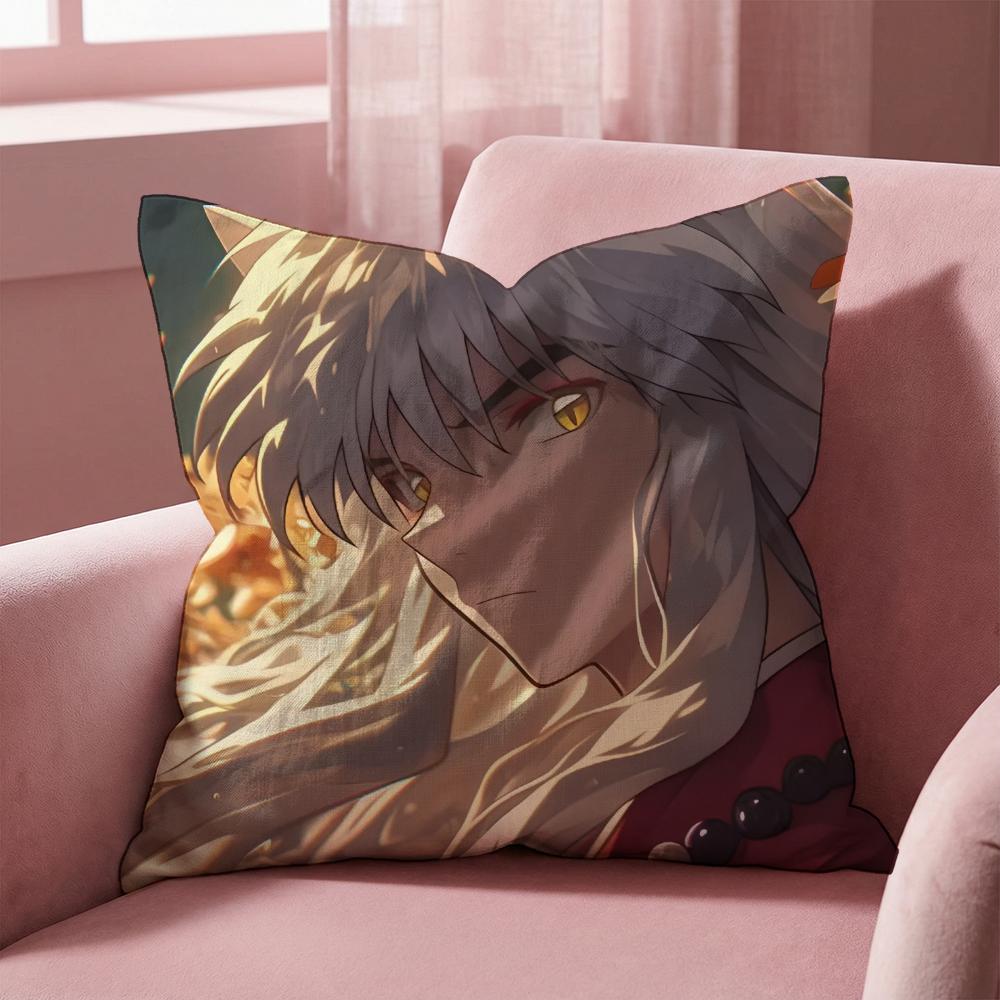 Anime classic I-Inuyasha Cushion Cover Multi-Scene Pillow Cover for Home & Car - Reversible, Soft & Durable for Daily Use