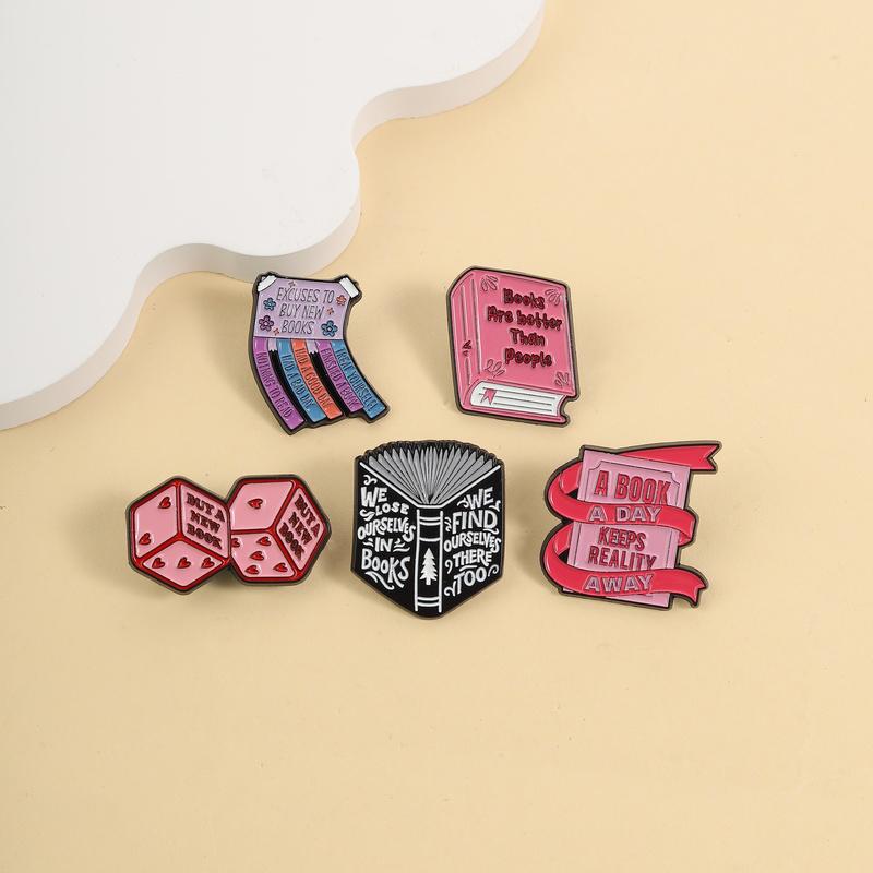 Book Are Better Than People Enamel Pins Reading Quote Excuses to Buy New Books Brooches Lapel Badge Jewelry Gifts for Friends