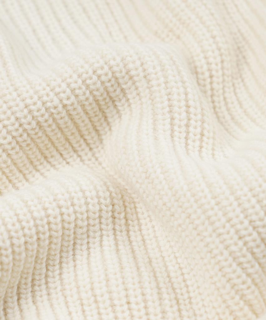 FRIZMWORKS Contrast Collar Half Zip Knit _ Cream