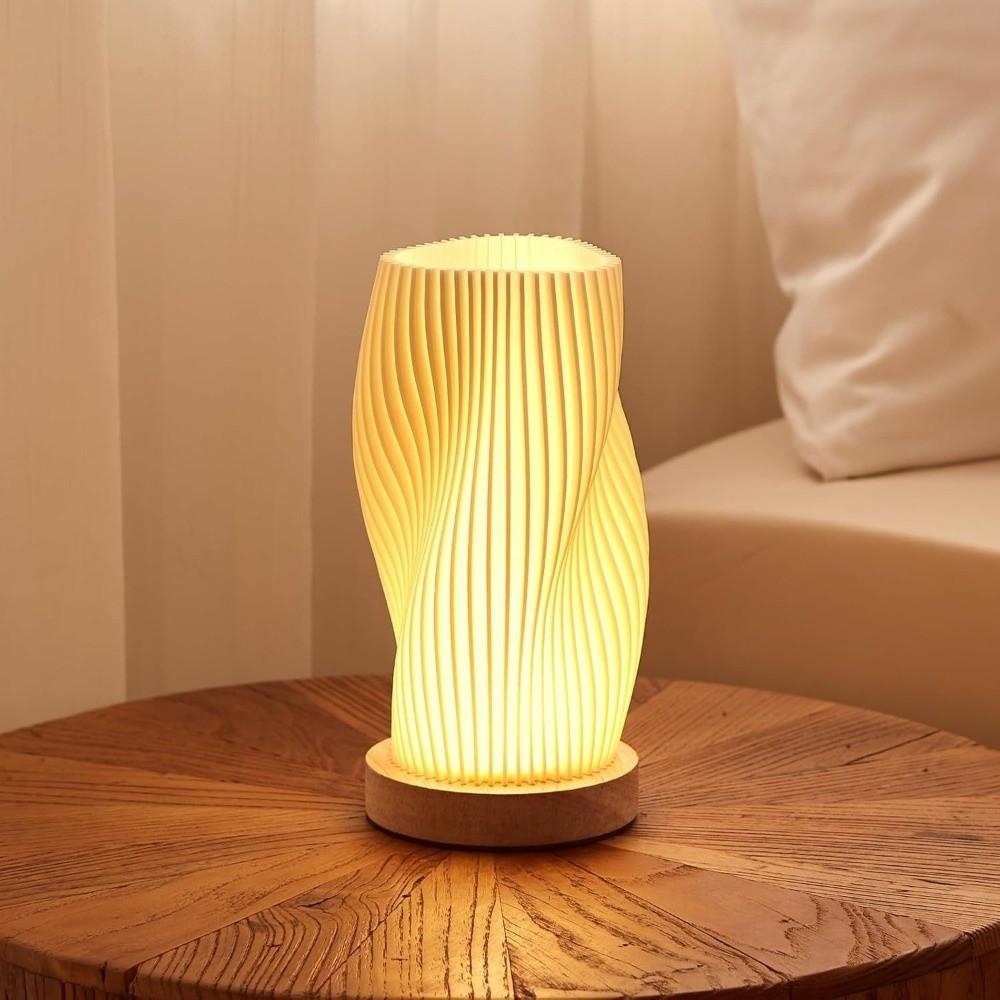 Dimmable 3D Pleated Table Lamp Atmosphere Lamp Eye Protection INS Minimalist LED Desk Lamp Home Decoration USB Bedside Lamp