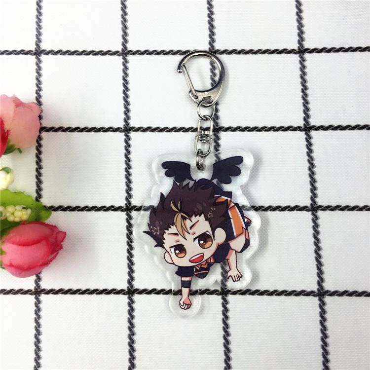 Haikyuu!! Double-Sided Keychain Pendant: Hinata, Kageyama, Kenma