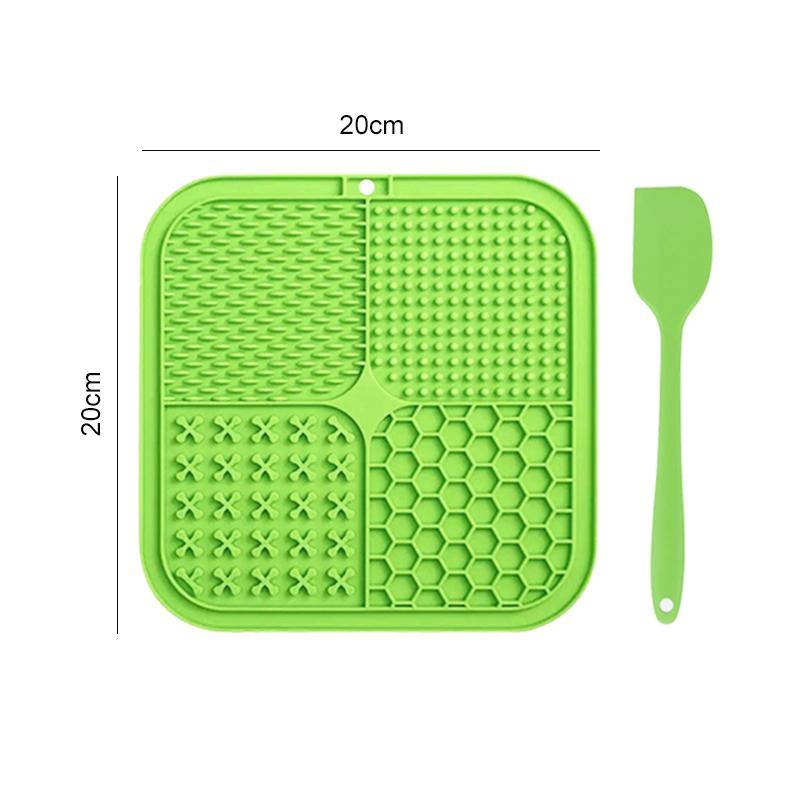 

Pet Licking Plate, Slow Food Plate, Licking Pad, Silicone Pet Slow Food Tableware Bowl, Suction Cup, Dog Licking Pad, Slow Food зелёный