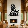 Metal Lion Wall Art, Roaring Jungle King Decor, Powerful Wildlife Metal Wall Sculpture, Animal Home Decoration