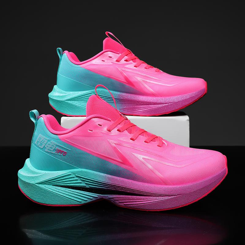 New Men Running Shoes Carbon Board Speciality Marathon Sports Breathable Lightweight Women's Comfortable Nonskid Casual Sneakers