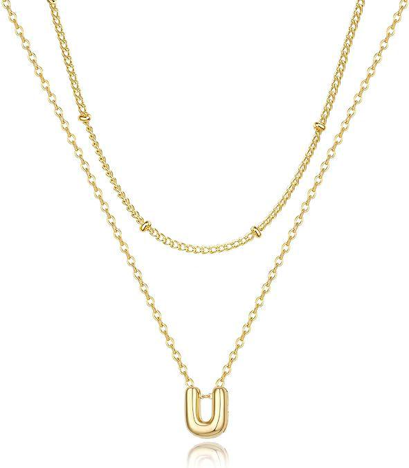 Trendy 26-Letter Pendant Layered Necklace: Elegant Women's Statement Clavicle Chain