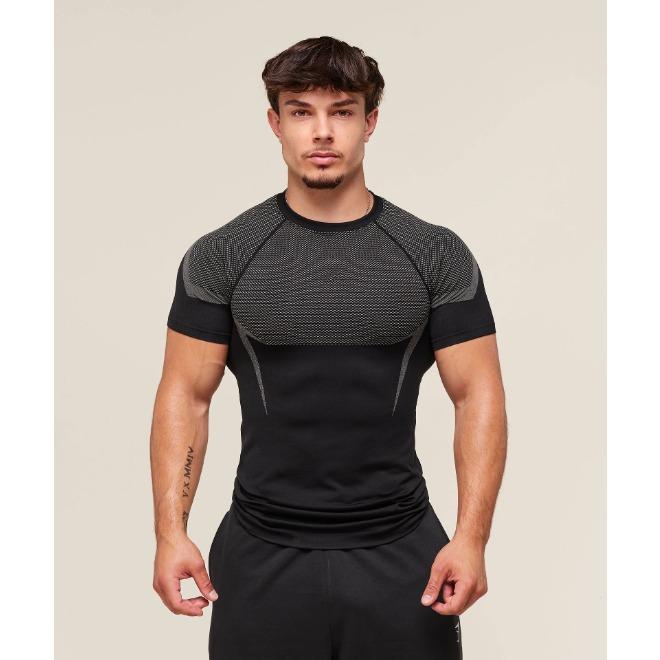WowClassic Muscle Movement Fitness Korte mouw Basketbal Hardlopen Training Bedrukt Elastisch Heren T-shirts M