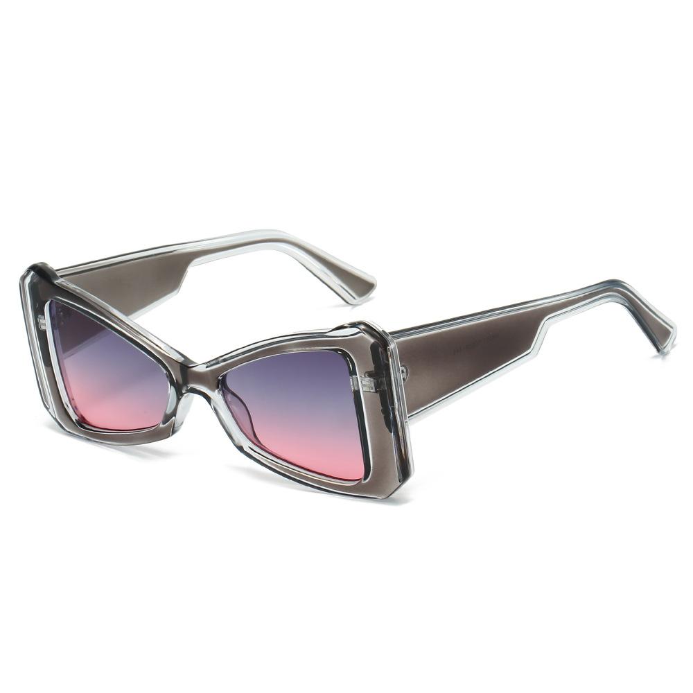 

New 2025 Large Butterfly Sunglasses for Women Super Quality Triangle Brand Designer UV400 Sun Glasses Other