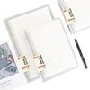 A5/B5 Loose-Leaf Notebook-60 Sheets Transparent PP Cover with Metal Rings Easy Refillable School & Office Supplies
