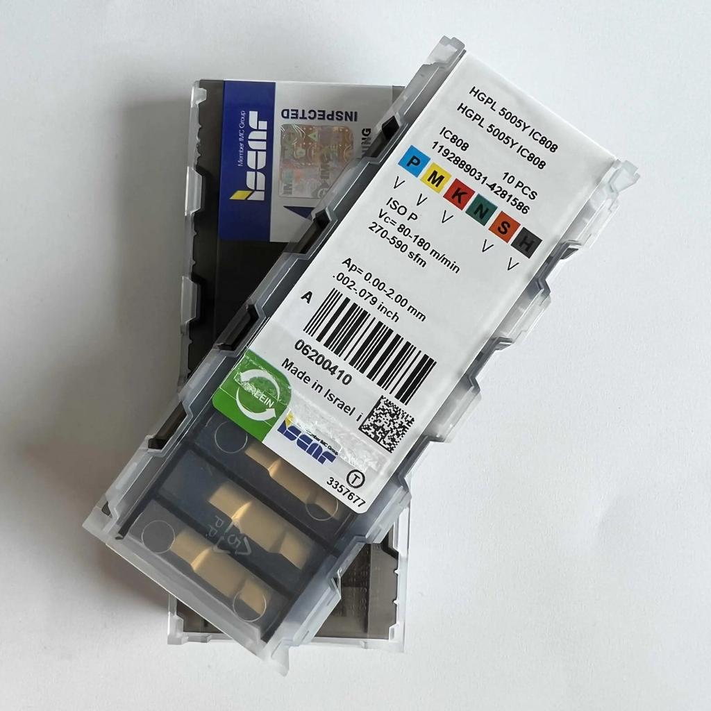 ISCAR / HGPL5005Y IC808   Industrial indexable carbide inserts 10 Pcs