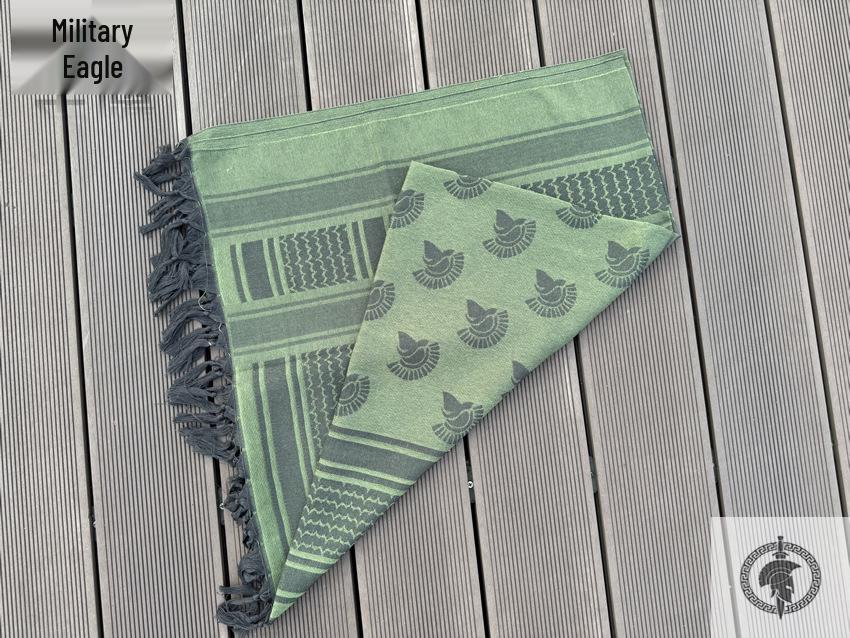 Military Camouflage Tassel Scarf - Outdoor Arab Shawl, Headscarf for Spring & Summer