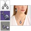 Black Rutile Set  Pendant  Jewelry Earring 18-20'' Gemstone Handmade