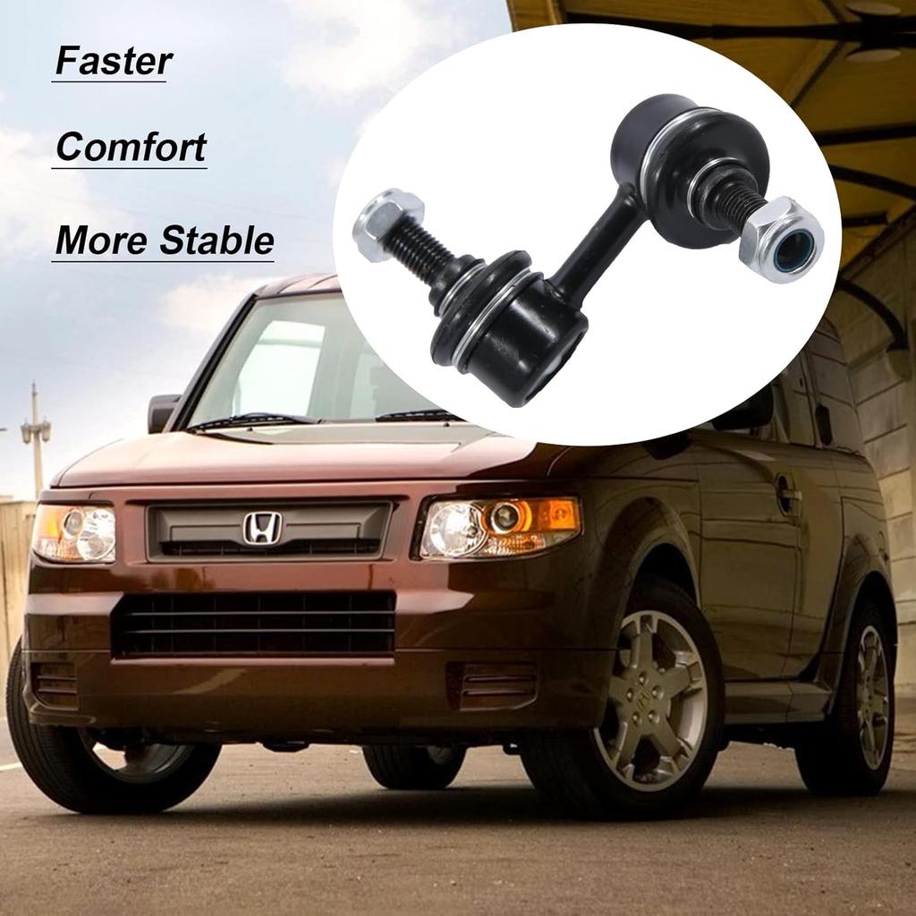 Sway Bar Front Stabilizer Bar End Link, Compatible With 2001-2005 Acura EL, 2002-2006 RSX, 2001-2005 Honda Civic, 2002-2006 CR-V, 2003-2011 Element,
