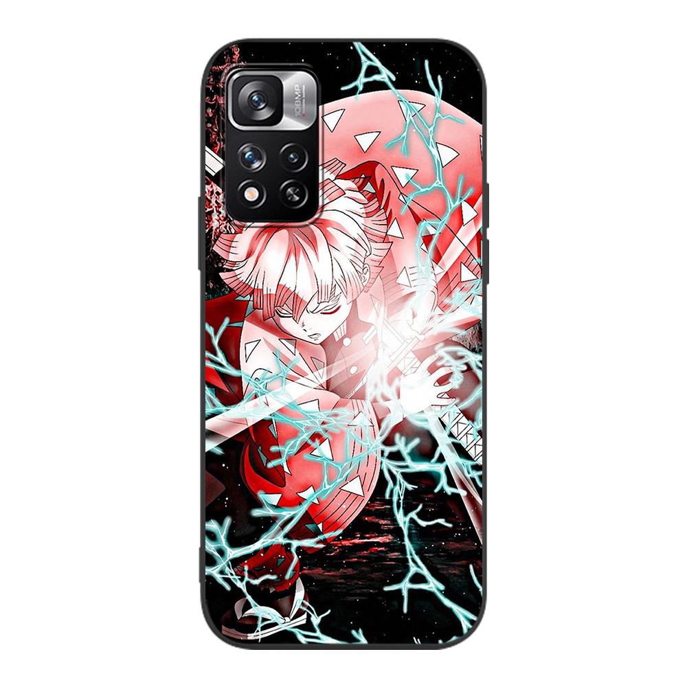 Demon Slayer Case for Xiaomi Redmi Note 9S 9 8 10 11 Pro 9C 9A 7 8T 7A 8A 10S 11T 11E 9T Black Soft Silicone Phone Cover Shell