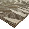 Wohnzimmerteppich weich tropisches Muster 190x240 taupe