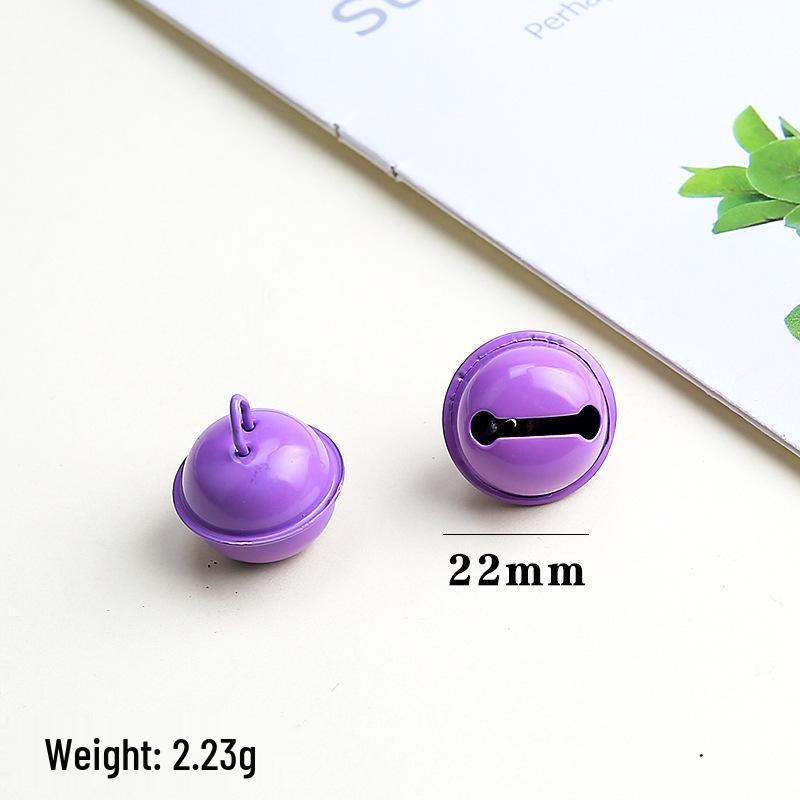 22mm Painted Candy Color Metal Bells for DIY Jewelry, Keychains, Ornaments, and Small Pet Accessories.