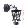 Miniature Hollowed Wall Sconce 1/12 Black Metal Wall Lamp for Dollhouse Living Room Hallway Garden Scene Decoration