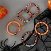 6pcs Halloween Decoration Bracelet with Pumpkin, Bat, and Ghost Pendants, Roleplaying Party Decoration giftHalloween Decorations
