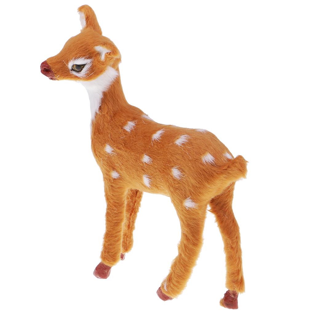 Simulation Plush Reindeer Deer Figure Toys Stuffed Animal Decoration