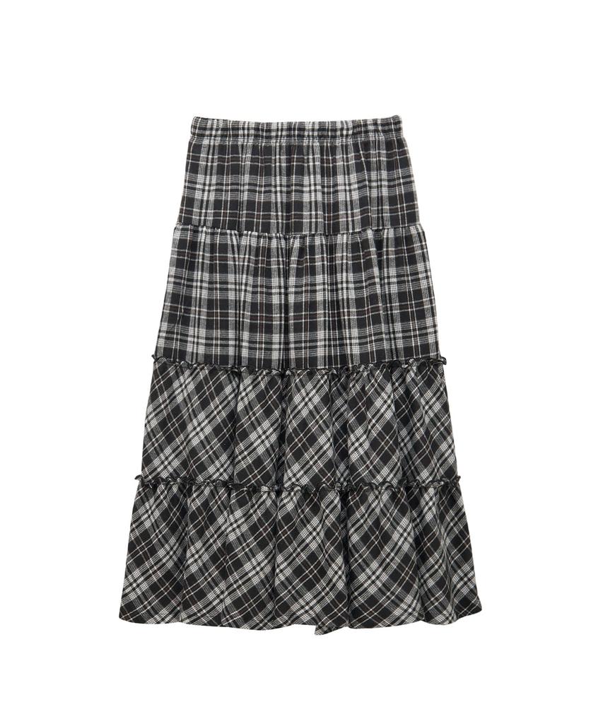 Pandora Fit Lelly Check Cancan Skirt (Black)