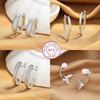 925 Sterling Silver New Zircon Earrings for Women High Quality Exquisite Student Girlfriend Fashion  Jewelry Accessories Gift