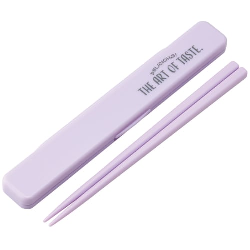 

Skater Chopsticks and Chopstick Case Set, 18cm, Made in Japan, Antibacterial, Silver Ion Ag+, Adult Size, Nuanced Purple, ABC3AG