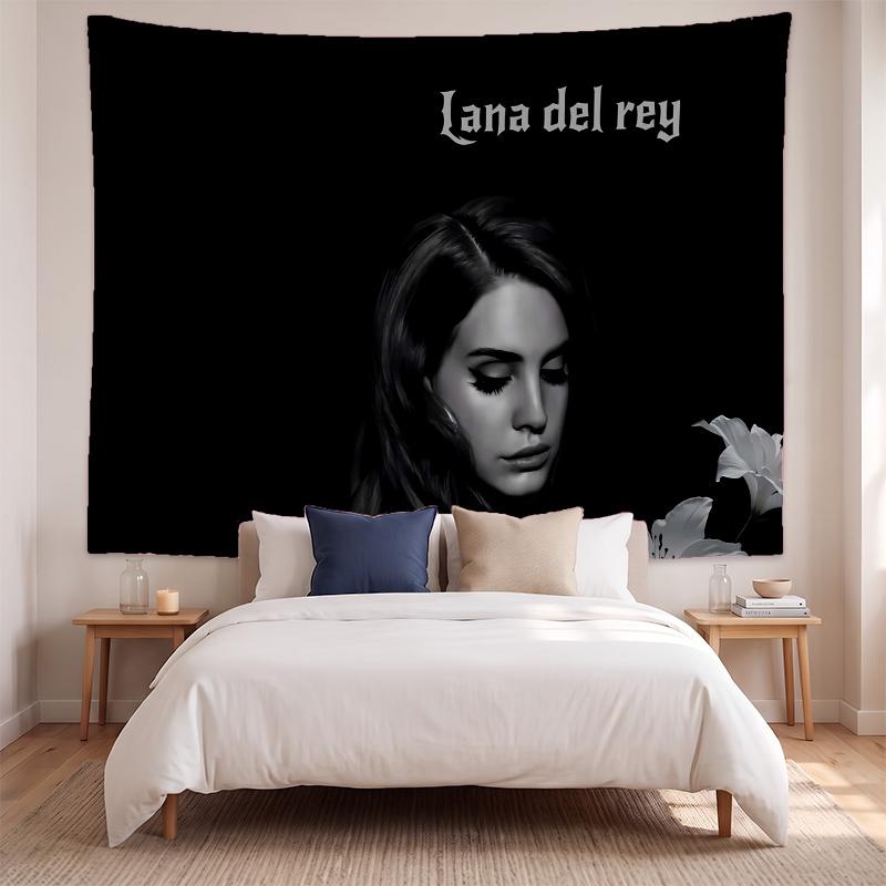 Lana Del Rey (60) Meno kūrinio sieninis gobelenas namų miegamojo svetainės dekoravimui Puiki dovanos idėja