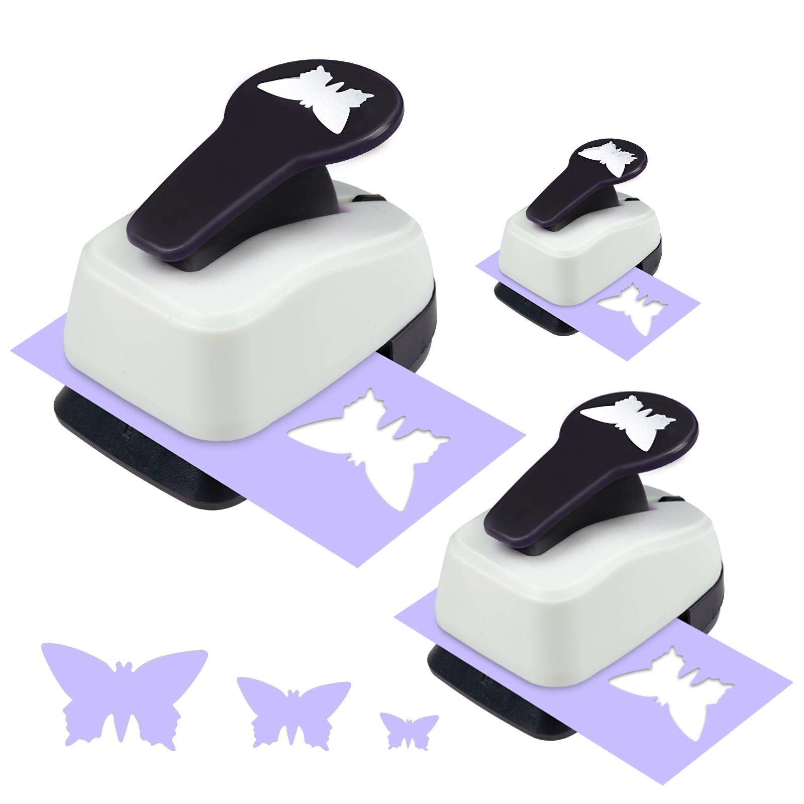 

3pcs Paper cutter for crafts Hole Punchers Tool Set 3/8 5/8 1 inch 9 16 25mm Butterfly Paper Shapes for card making scrapbook 1