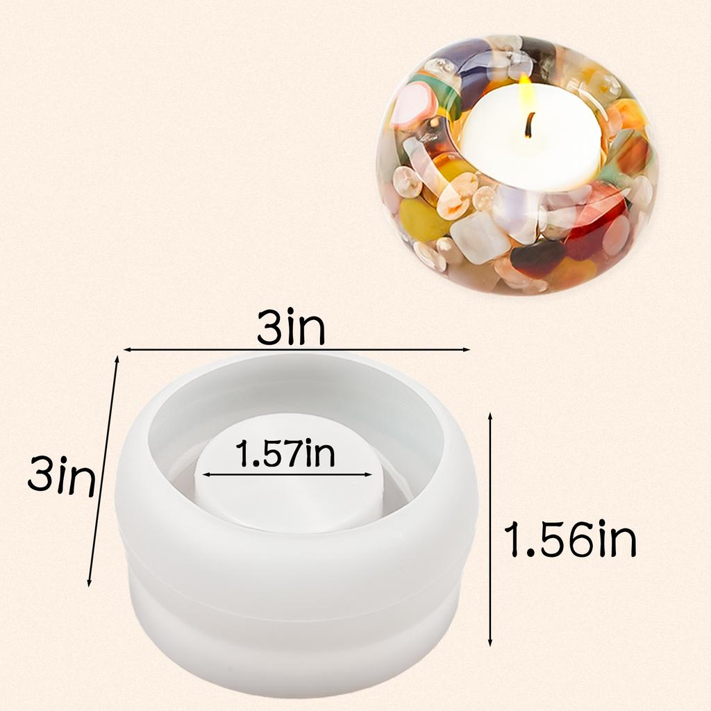 3D Candlestick Concrete Silicone Molds Irregular Stone Shape Candle Holder Ornaments Cement Plaster Resin Craft Mould Home Decor