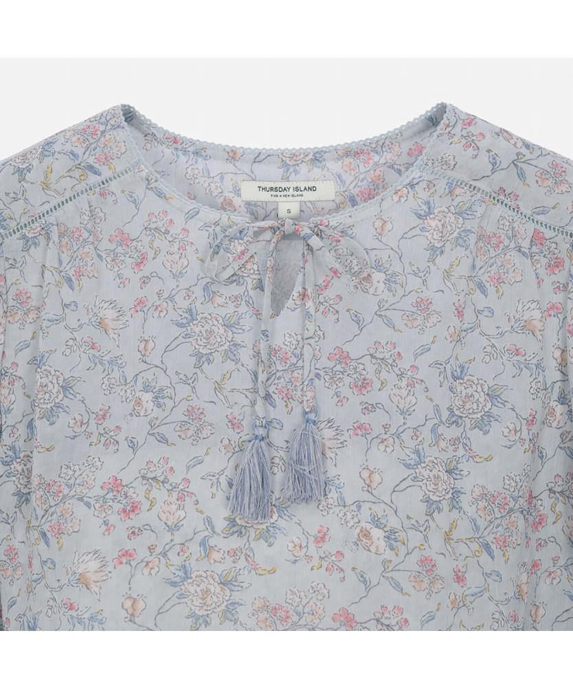 THURSDAY ISLAND Border Mix Blouse_T254Abl216W
