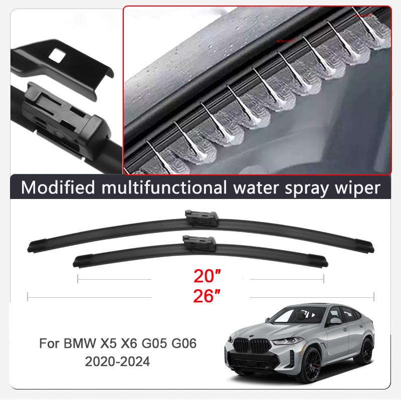 2pcs Car Modify Windshield Water Spray Wiper For BMW X1 IX1 X2 X3 X4 X5 X6 X7 Auto Wet Arm Cleaning Wiper Exterior Accessory