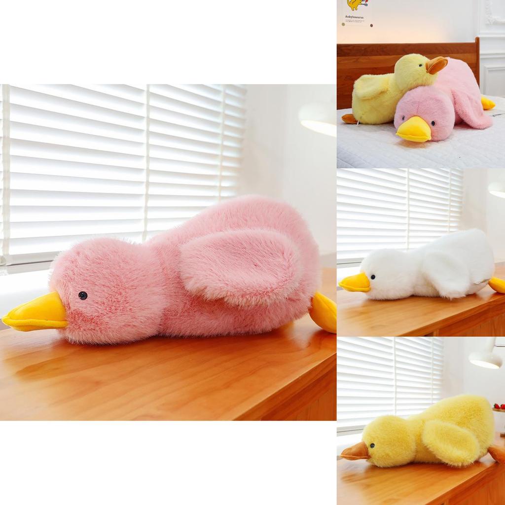 Cute Duck Plush Toy Pillow With Soft Pp Cotton Filling For Girls' Bedroom Decor