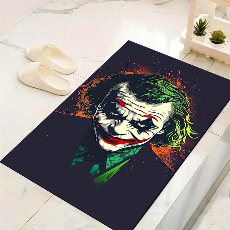 1Pc Joker'S Fiery Smile Rug Office Carpet Indoor Outdoor Doormat Nonslip Soft Comfortable Living Christmas Halloween Xmas Gift D924387