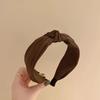 Luxurious Wide-Brimmed Headband for Women - Top Knot Design, Perfect for Autumn/Winter