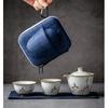 Ru Kiln Quick Tea Cup One Pot Two Cups Portable Ceramic Kung Fu Tea Set Teapot