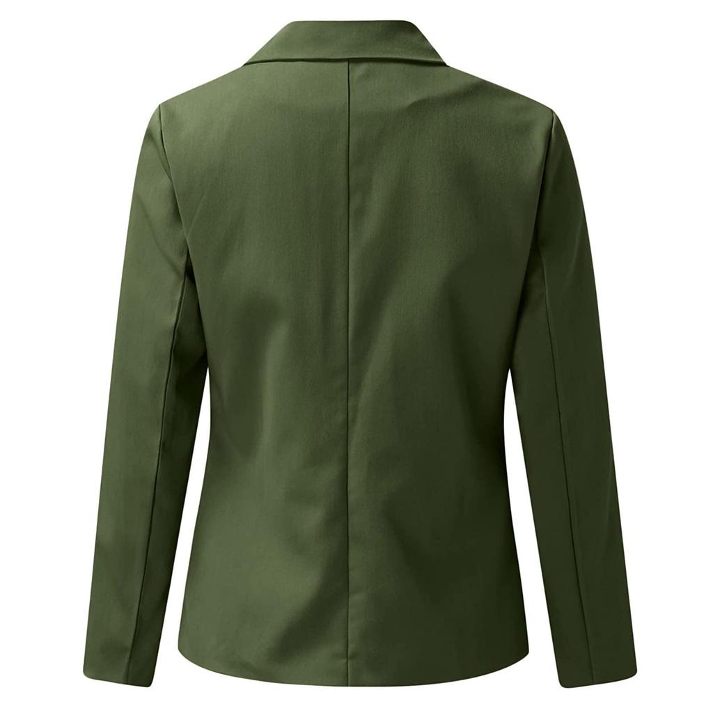 Women's Casual Lapel Open Front  Long Sleeve Work  Suit Jacket Coat