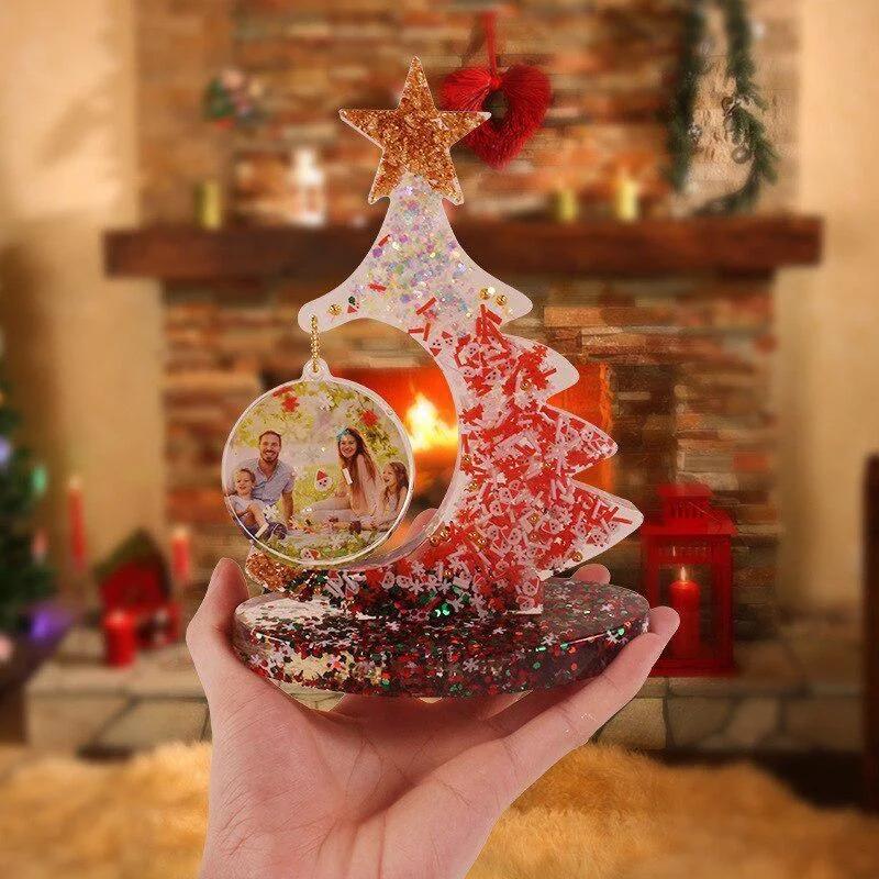 Love Heart Photo Frame Silicone Mold DIY Epoxy Resin Casting Mould For Christmas Tree Ornament Handmade Home Decor Crafts