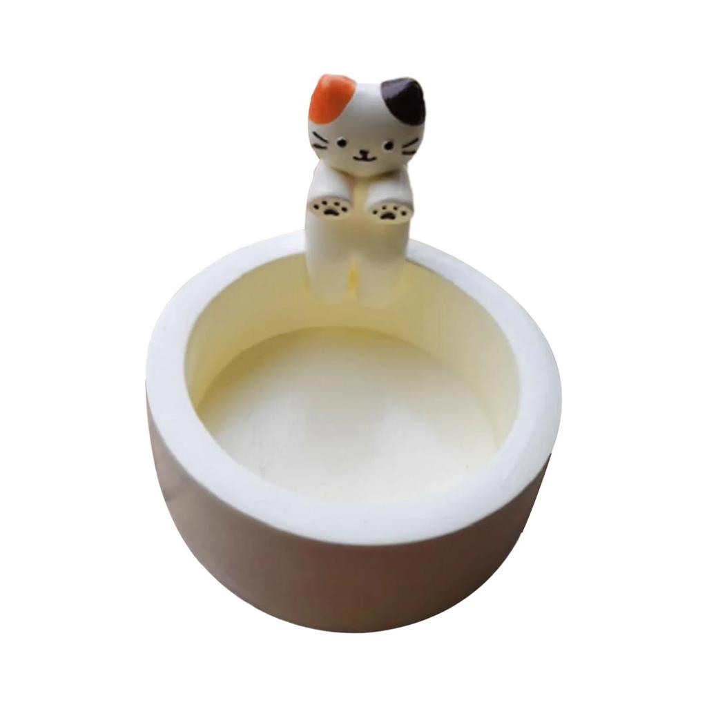 Kitten Candle Holder Cute Cat Candlestick Creative Aromatherapy Candle Holder Durable High Tempe Cartoon Candlestick Decoration