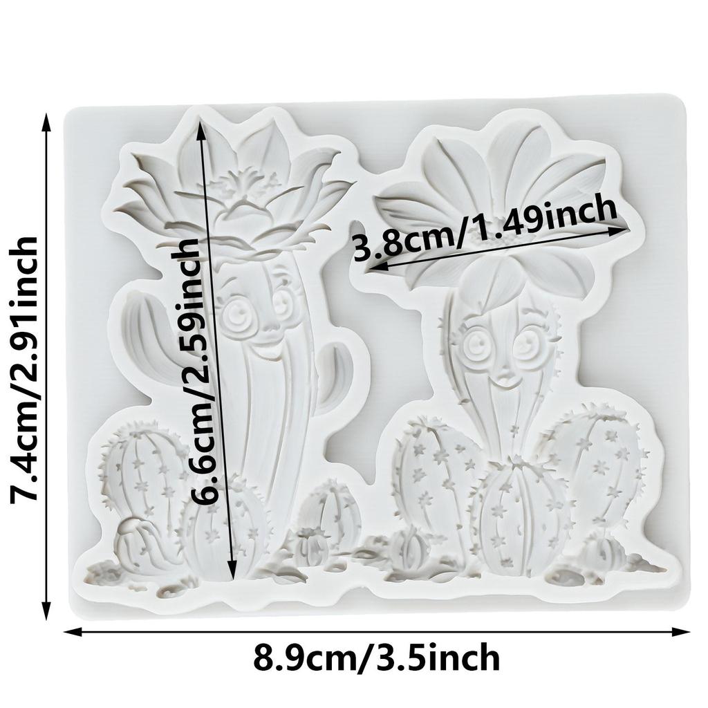 Cactus Silicone Mold Cactus Fondant Molds Cake Decorating Tools Cupcake Topper Candy Resin Clay Chocolate Gumpaste Mold