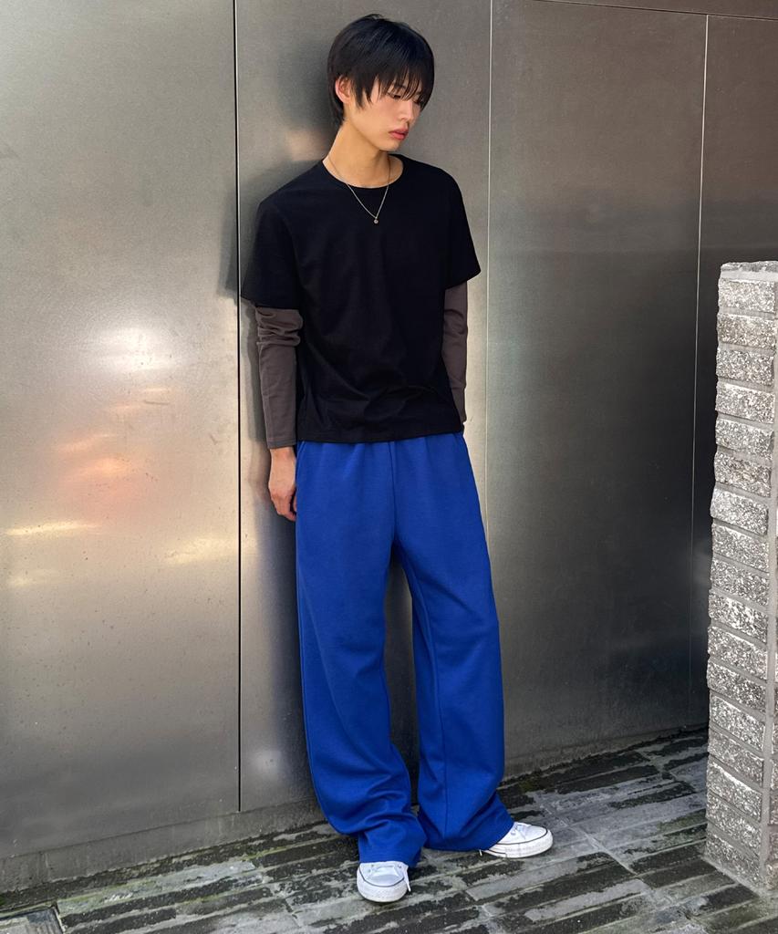 Pantalon de jogging lounge droit SIGNATURE [Bleu]