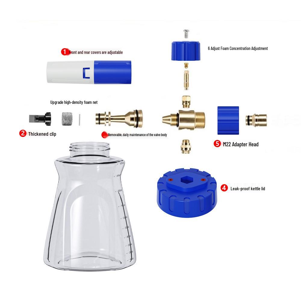 Adjustable Foam Cannon High-Pressure Washer Spray Bottle (1000ml)