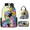 Class Garden Cartoon Primary and Secondary School School Bag Children's Backpack Backpack Three-piece Set