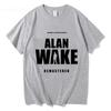 Alan Wake 2 Spiel Druck T-Shirt Baumwolle Kurzarm Damen Herren T-Shirts Streetwear Unisex Locker Freizeit Rundhals Damen T-Shirt Top