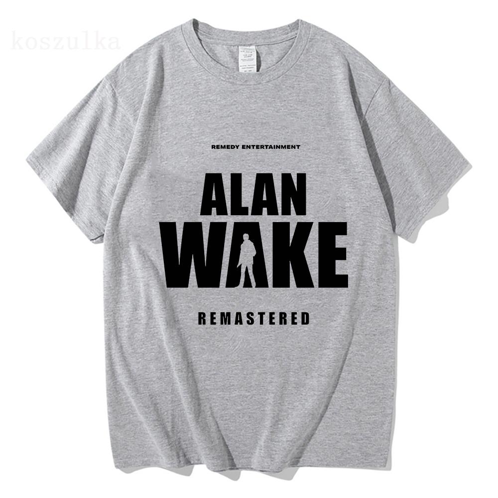 Alan Wake 2 Spiel Druck T-Shirt Baumwolle Kurzarm Damen Herren T-Shirts Streetwear Unisex Locker Freizeit Rundhals Damen T-Shirt Top