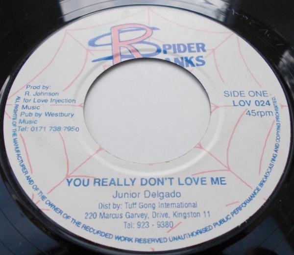 

7-дюймовая пластинка JUNIOR DELGADO You Really Dont Love Me LOV024 Spider Ranks Ямайка Регги Ска Даб Б/у