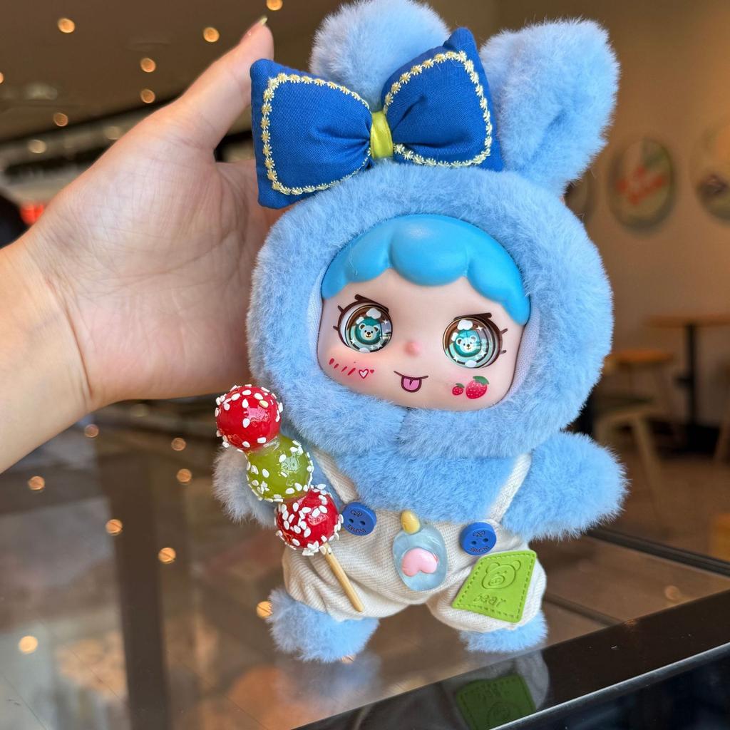 Whimsical Vinyl-Face Plush Doll - Creative Trendy Pocket Pendant Keychain, Portable Cute Companion